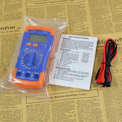 Practical Digital Multimeter for Electrical Testing and Repair with clear LCD, probes, and manual for home wiring and automotive troubleshooting