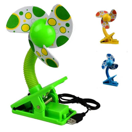Mini Clip On Fan With USB For Stroller And Desk Use