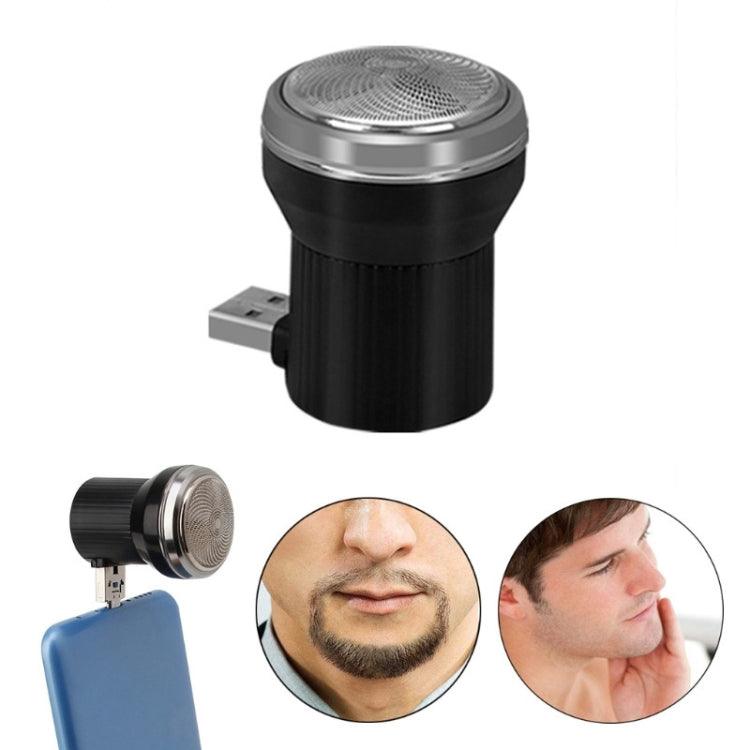 Compact USB Rechargeable Travel Shaver for Men Black