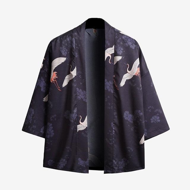 Unisex Retro Kimono Robe for Plus Size Summer Parties - Loose Fit Cotton Attire