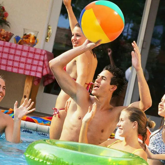 Inflatable Beach Ball PVC 25cm Assorted Colors Toy | Syndmart