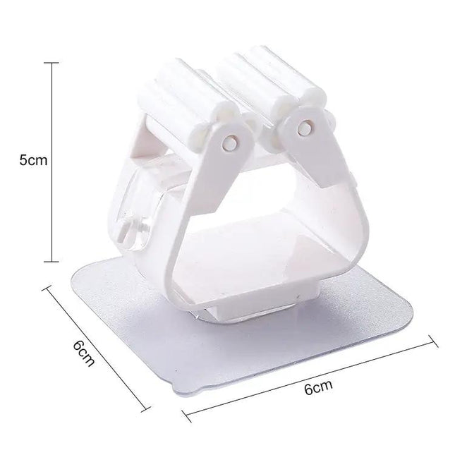 Wall Mounted Mop Holder For Bathroom Storage