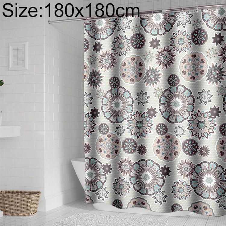 Chic Waterproof Geometric Mandala Shower Curtain for Modern Bathrooms