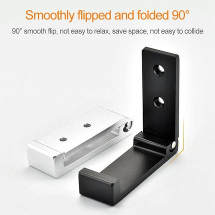 Versatile Wall Hooks for Daily Home Organization Tasks - black foldable 90° wall hook for coats towels headphones, space-saving durable home organizer
