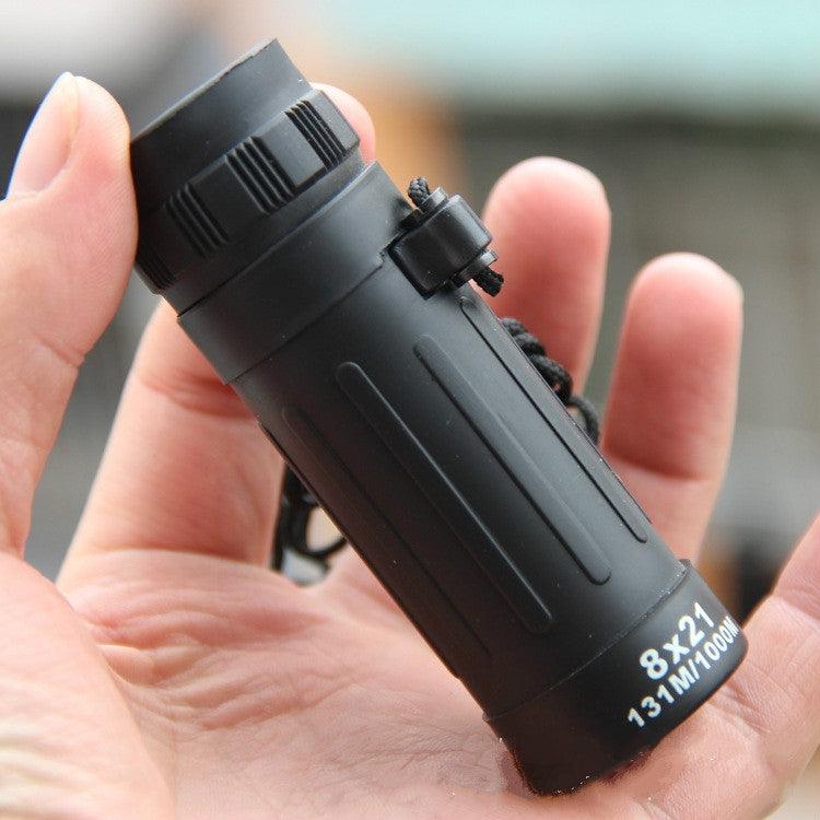 Compact 8x21 Mini Monocular Telescope with Red Film Lens