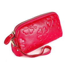 Chic PU Leather Handheld Clutch Wallet for Women - Trendy Coin Purse with Zipper Design