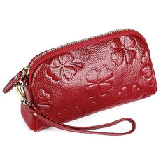 Chic PU Leather Handheld Clutch Wallet for Women - Trendy Coin Purse with Zipper Design