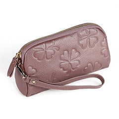 Chic PU Leather Handheld Clutch Wallet for Women - Trendy Coin Purse with Zipper Design