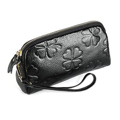 Chic PU Leather Handheld Clutch Wallet for Women - Trendy Coin Purse with Zipper Design