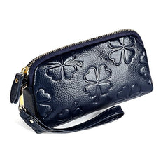 Chic PU Leather Handheld Clutch Wallet for Women - Trendy Coin Purse with Zipper Design