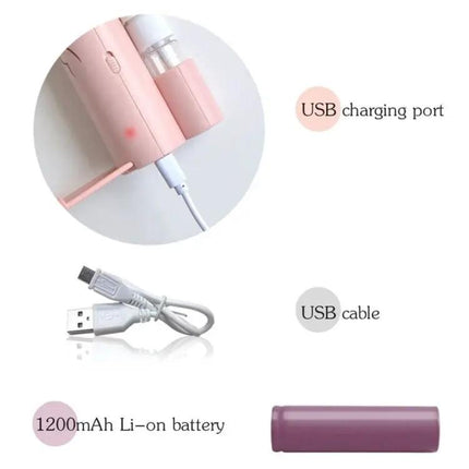 Compact Portable USB Water Mist Fan With Phone Stand For Travel