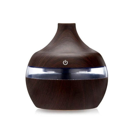Wood Grain USB Waterdrop Aromatherapy Humidifier For Desk - compact 300ml wood grain USB diffuser for desks, bedrooms and offices