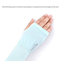 Ultra-Long Ice Silk UV Protection Arm Sleeves for Cycling and Outdoor Activities, 38cm Length