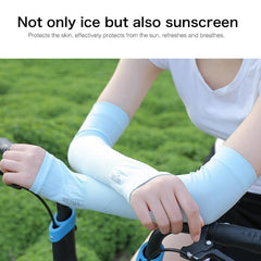 Ultra-Long Ice Silk UV Protection Arm Sleeves for Cycling and Outdoor Activities, 38cm Length