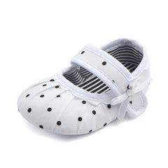 Infant Polka Dot Soft Sole Crib Shoes with Tassels for Boys and Girls