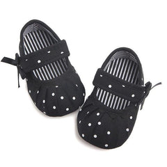 Infant Polka Dot Soft Sole Crib Shoes with Tassels for Boys and Girls