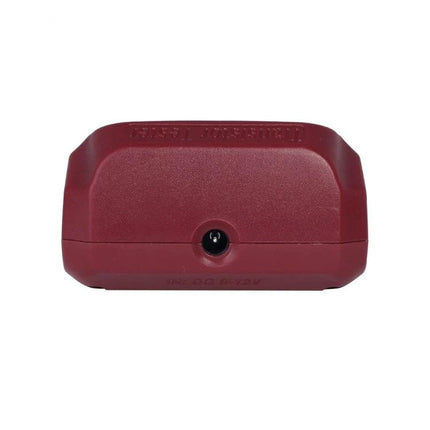 BSIDE Versatile Tester for Electronic Components and Circuits compact red tester rear view with DC jack for hobbyist circuit testing