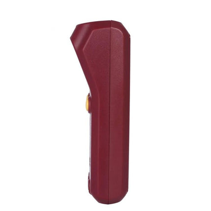 BSIDE Versatile Tester for Electronic Components and Circuits side profile of compact red handheld tester for hobbyists and technicians