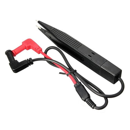 BSIDE Versatile Tester for Electronic Components and Circuits black tweezer probes with red and black test leads for component testing