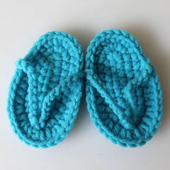 Mini Hand-Crocheted Slippers for Newborn Photography Props