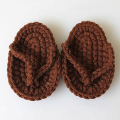 Mini Hand-Crocheted Slippers for Newborn Photography Props