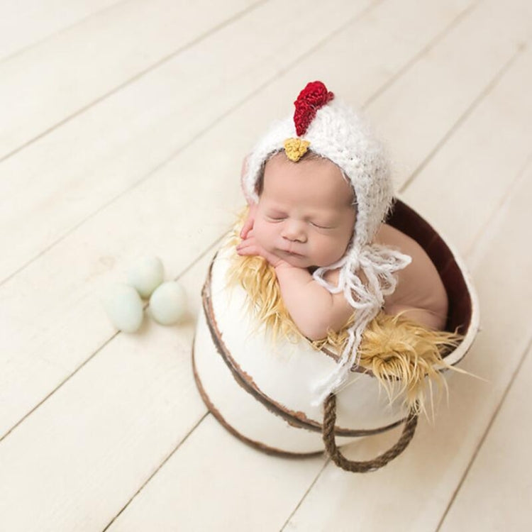 Fotografía infantil Gorro de lana Fotografía de bebés Cien días Modelado de lana Gorro de pollito con cinturón