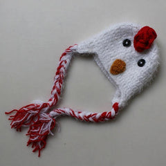 Cute Hand-Knitted Cartoon Chick Cotton Cap for Baby Photography