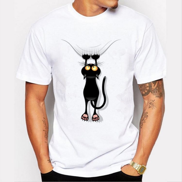 T-shirt à manches courtes pour homme avec motif griffoir de chat