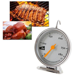 High-Precision Stainless Steel Oven Thermometer with Temperature Hook for Accurate Baking