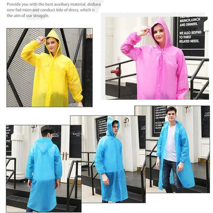 Transparent Disposable Raincoat for Hiking and Outdoor Activities