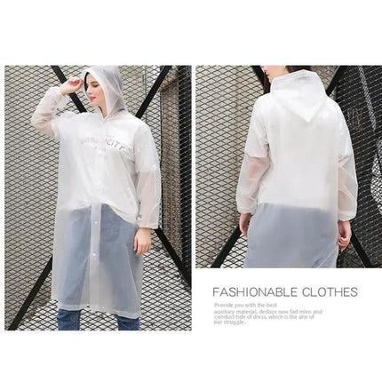 Transparent Disposable Raincoat for Hiking and Outdoor Activities