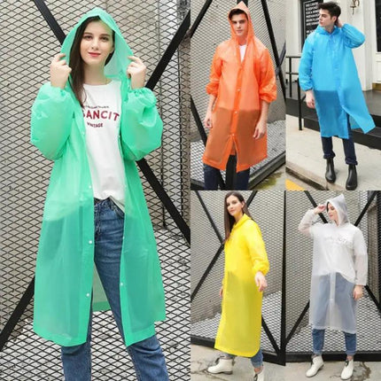 Transparent Disposable Raincoat for Hiking and Outdoor Activities