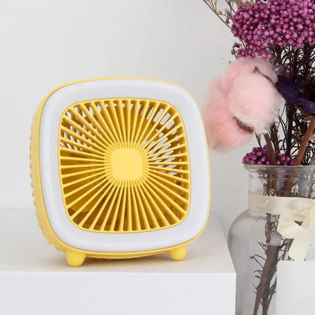USB Rechargeable Pocket Fan With Night Light For Desk And Travel