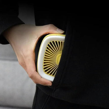 USB Rechargeable Pocket Fan With Night Light For Desk And Travel