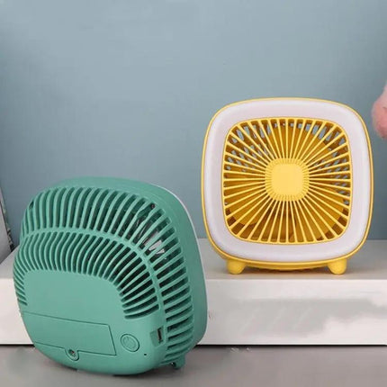 USB Rechargeable Pocket Fan With Night Light For Desk And Travel