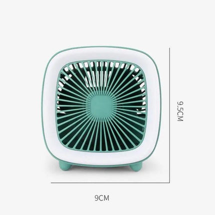 USB Rechargeable Pocket Fan With Night Light For Desk And Travel