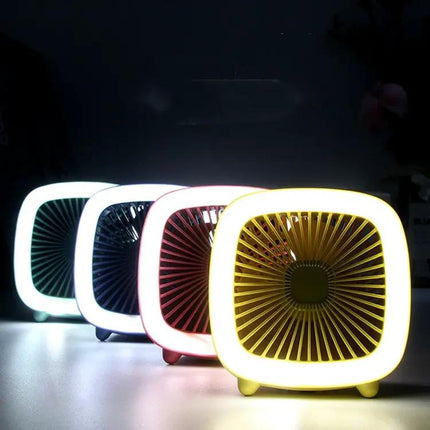 USB Rechargeable Pocket Fan With Night Light For Desk And Travel