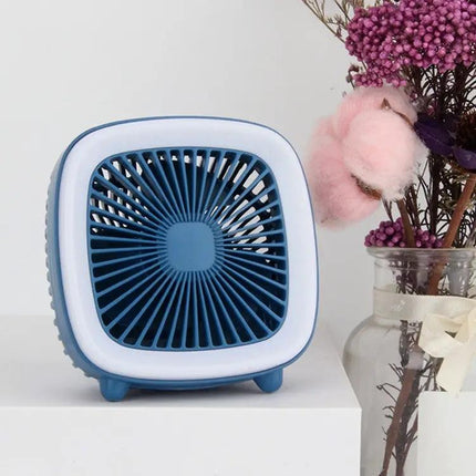 USB Rechargeable Pocket Fan With Night Light For Desk And Travel