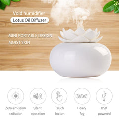 Ceramic Lotus Aroma Nano Mist Hydrator & Air Purifier