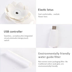 Ceramic Lotus Aroma Nano Mist Hydrator & Air Purifier