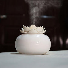 Ceramic Lotus Aroma Nano Mist Hydrator & Air Purifier