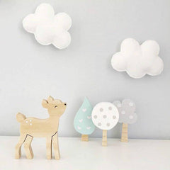 Charming Pine Wood Tree Ornaments Set for Children's Room Decor and Photography