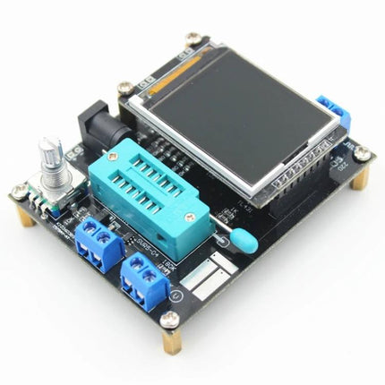 Portable Transistor and Frequency Tester for Electronic Circuits compact handheld tester with 160x128 LCD, ZIF socket and screw terminals