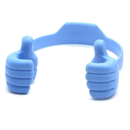 Multifunction Universal Phone and Tablet Holder Stand, 3 Pack - blue thumb-shaped adjustable plastic desktop stand for phones and tablets