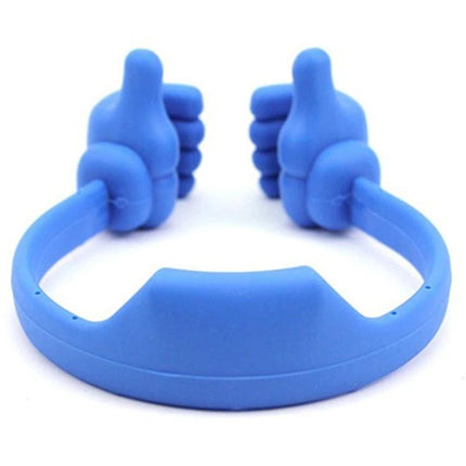 Multifunction Universal Phone and Tablet Holder Stand, 3 Pack - blue durable plastic adjustable hands-free desk stand for phones and tablets