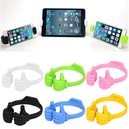 Multifunction Universal Phone and Tablet Holder Stand, 3 Pack - 3 colorful thumbs-up adjustable plastic holders for phones and tablets