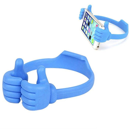 Multifunction Universal Phone and Tablet Holder Stand, 3 Pack - blue thumbs-up adjustable plastic device stand for hands-free viewing