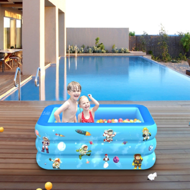 Household Indoor and Outdoor Aerospace Pattern Baby Square Inflatable Swimming Pool, 120 x 85 x 35cm, 130 x 85 x 50cm, 150 x 110 x 50cm, 180 x 130 x 55cm, 210 x 135 x 55cm