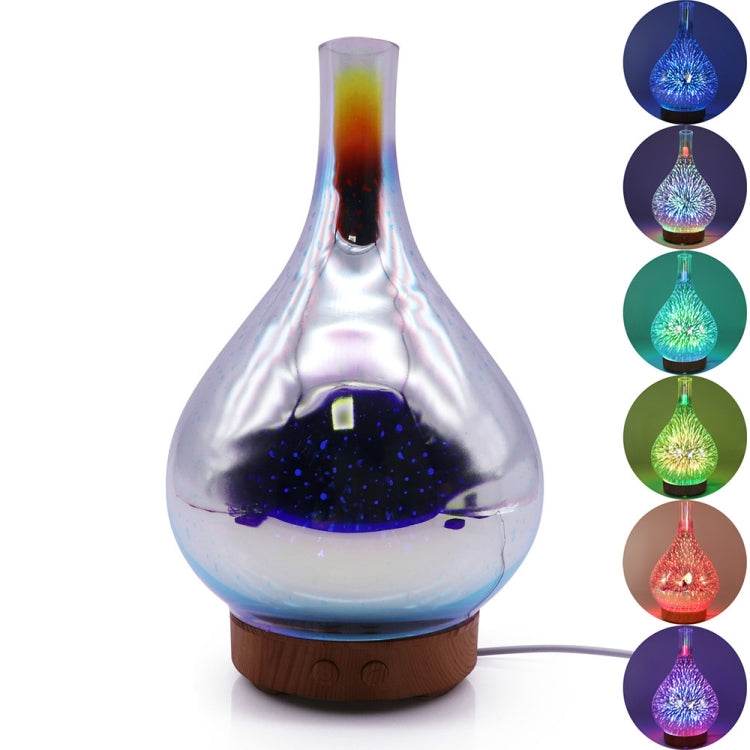 STB-XB10 3D Fireworks 7 Colors LED Night Light Air Humidifier Aroma Essential Oil Diffuser Mist Maker, US Plug, EU Plug, UK Plug, AU Plug - Syndmart