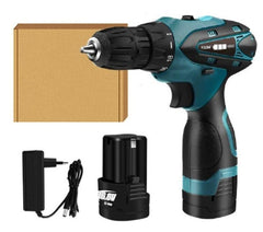 HILDA Mini Cordless Electric Drill and Screwdriver with Lithium Battery - Compact Power Tool, EU Plug 12V with Carton Box